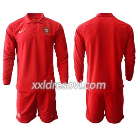 Portugal Domaći Dječji Komplet Dresovi za Nogomet Euro 2020 Dugim Rukavima (+ kratke hlače)